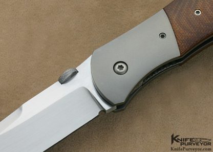 John W. Smith Custom Knife Canvas Micarta RG1 Linerlock - Image 2