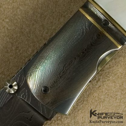 John W. Smith Custom Knife Mother of Pearl and Sole Authorship Damascus Linerlock - Image 2