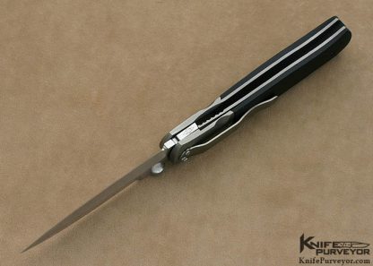 John W. Smith Custom Knife 4" Black G10 Utility Dagger Linerlock - Image 4