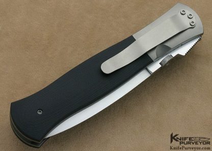 John W. Smith Custom Knife 4" Black G10 Utility Dagger Linerlock - Image 3