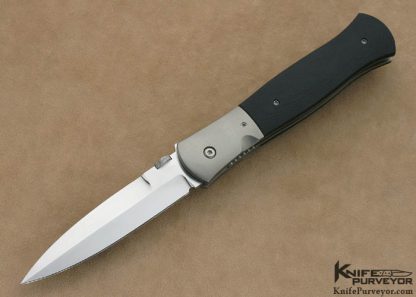 John W. Smith Custom Knife 4" Black G10 Utility Dagger Linerlock