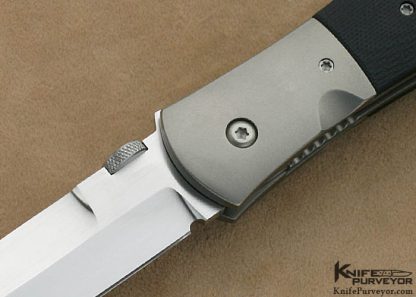 John W. Smith Custom Knife 4" Black G10 Utility Dagger Linerlock - Image 2