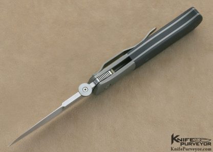 John W. Smith Custom Knife Black G-10 Tactical Folding Dagger - Image 6