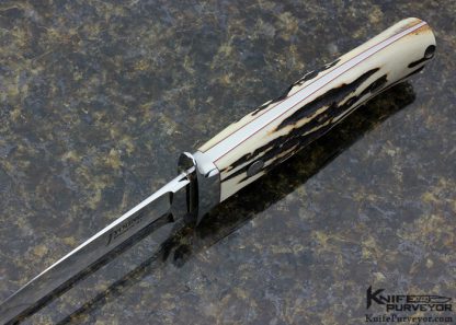 John Young Custom Knife Stag Dixon Fighter - Image 5