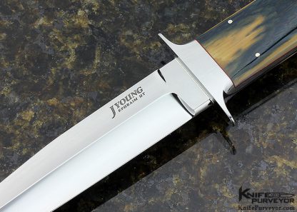 John Young Custom Knife Blue Mammoth Mini Wilderness - Image 2