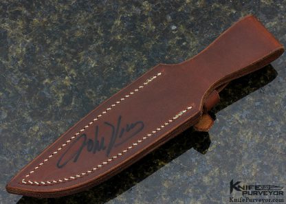John Young Custom Knife Boot Knife w/ Signed Sheath - Image 4