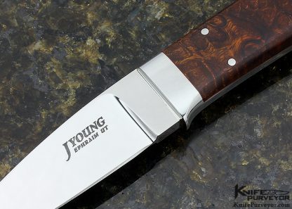John Young Custom Knife Ironwood Stiff Horn - Image 2