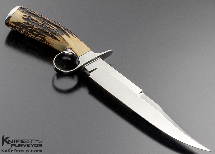 John Young Custom Knife Stag Ring Guard Bowie Knife Purveyor