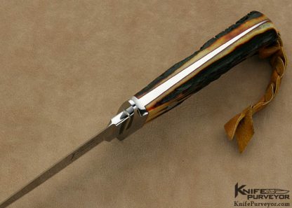 John Young Custom Knife Amber Stag Dagger - Image 4
