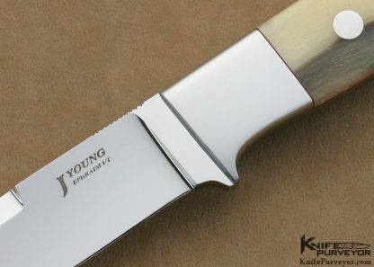 John Young Custom Knives Ramshorn Double Ground Fixed Blade - Image 2