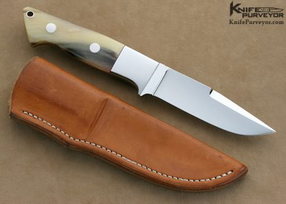 John Young Custom Knives Ramshorn Double Ground Fixed Blade - Image 6