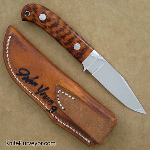 John Young Custom Knife Snakewood Utility Knife - Image 3