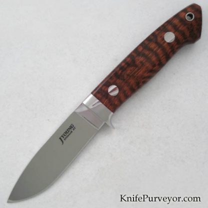John Young Custom Knife Snakewood Drop Point Hunter