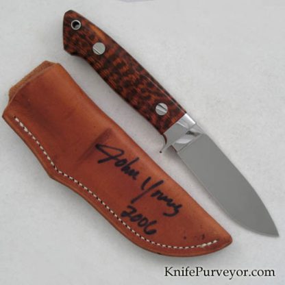 John Young Custom Knife Snakewood Drop Point Hunter - Image 4