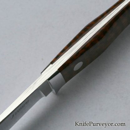 John Young Custom Knife Snakewood Drop Point Hunter - Image 3