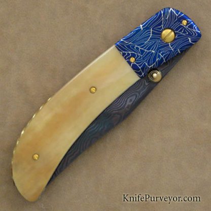 Johnny Walker's Custom Knife:  Sole Authorship Damascus Linerlock - Image 3