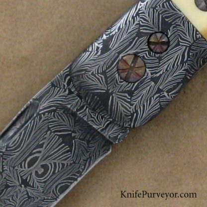 Jon Christensen Custom Knife  Sole Authorship Damascus Linerlock - Image 2
