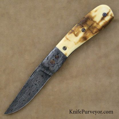 Jon Christensen Custom Knife  Sole Authorship Damascus Linerlock