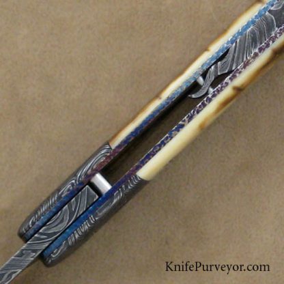 Jon Christensen Custom Knife  Sole Authorship Damascus Linerlock - Image 4