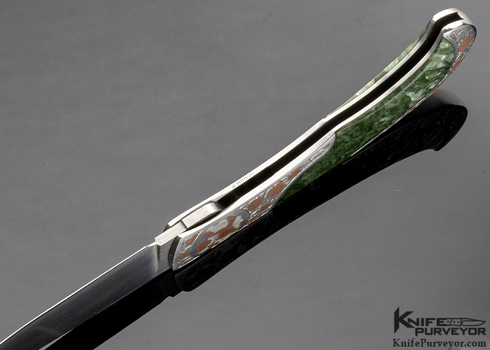 Bailey Bradshaw Custom Knife Seraphinite Self Lock "Grateful Dead" Engraved By Jon Robyn - Image 7