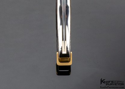 Ron Lake Custom Knife "Barrett Smythe" Amber Stag Interframe Tail Lock Engraved by Jon Robyn - Image 10
