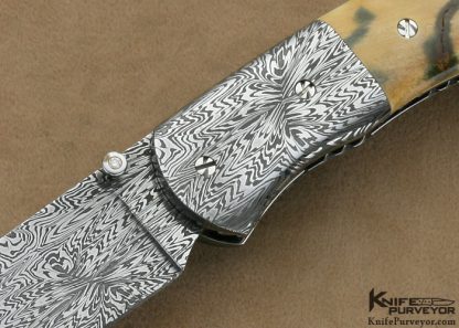 Josh Smith Custom Knife Sole Authorship Damascus Linerlock - Image 2