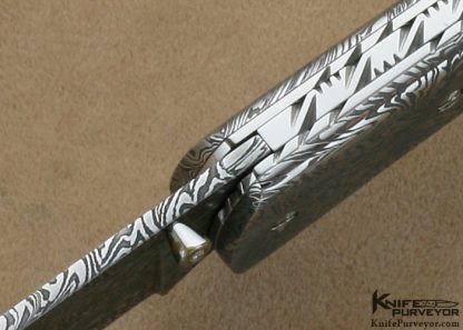 Josh Smith Custom Knife Sole Authorship Damascus Linerlock - Image 6