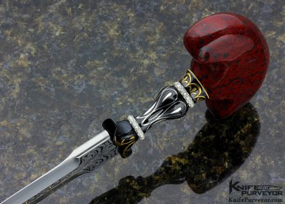 Julie Warenski Custom Knife Sole Authorship Engraved 2015 AKI Push Dagger - Image 6