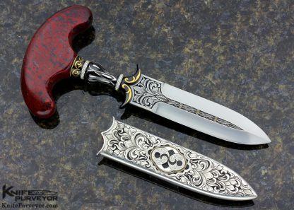 Julie Warenski Custom Knife Sole Authorship Engraved 2015 AKI Push Dagger - Image 4