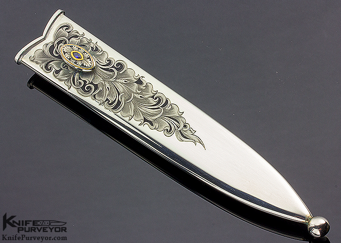 Julie Warenski Engraved Buster Warenski Custom Knife Boot Dagger with Lapis Lazuli and Matching Sheath 12944Julie Warenski Engraved Buster Warenski Custom Knife Boot Dagger with Lapis Lazuli and Matching Sheath 12944