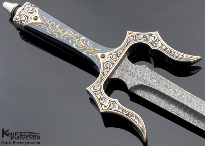 Don Lozier Custom Knife Dagger Engraved by Julie Warenski - Image 2