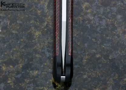 Jurgen Schanz Custom Knife Red Lightning Strike Carbon Fiber and G-10 Slip Joint - Image 7
