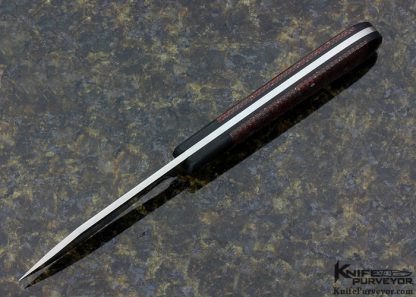 Jurgen Schanz Custom Knife Red Lightning Strike Carbon Fiber and G-10 Slip Joint - Image 4