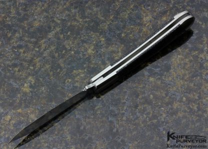 Jurgen Schanz Custom Knife Lightning Strike Carbon Fiber with Stainless Steel Bolsters - Image 6