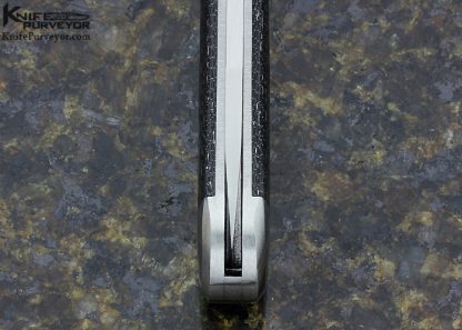 Jurgen Schanz Custom Knife Lightning Strike Carbon Fiber with Stainless Steel Bolsters - Image 4