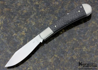Jurgen Schanz Custom Knife Lightning Strike Carbon Fiber with Stainless Steel Bolsters