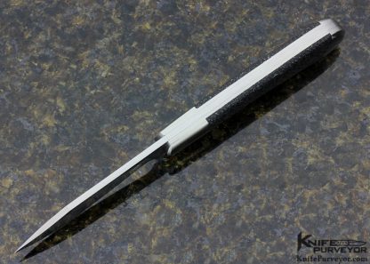 Jurgen Schanz Custom Knife Lightning Strike Carbon Fiber with Stainless Steel Bolsters - Image 5