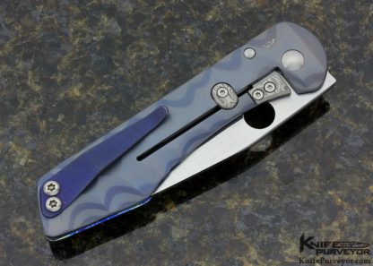 Juergen Schanz Custom Knife DPPK 2 Titanium Laminate Frame Lock with Niolox Blade - Image 3