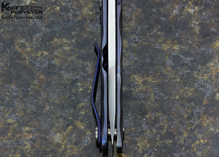 Juergen Schanz Custom Knife DPPK 2 Titanium Laminate Frame Lock with Niolox Blade - Image 6