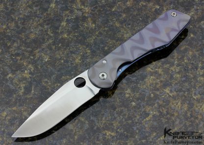 Juergen Schanz Custom Knife DPPK 2 Titanium Laminate Frame Lock with Niolox Blade