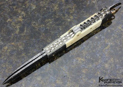 Kaj Embretsen Custom Knife Sole Authorship Damascus & Mammoth Sommelier Knife - Image 4