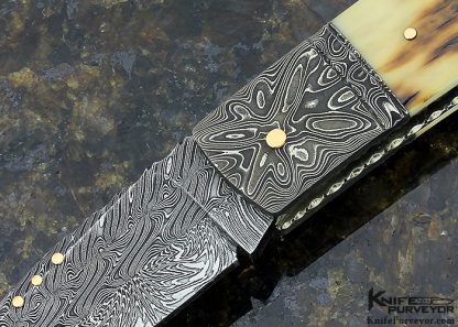 Kaj Embretsen Custom Knife Sole Authorship Damascus & Mammoth Lockback - Image 2