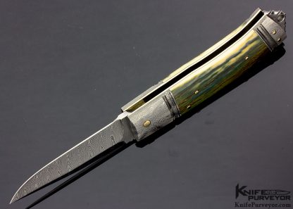 Kaj Embretsen Custom Knife Mammoth and Sole Authorship Damascus Lockback - Image 5
