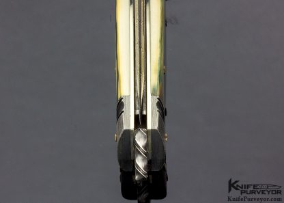 Kaj Embretsen Custom Knife Mammoth and Sole Authorship Damascus Lockback - Image 6