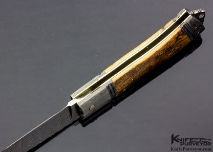 Kaj Embretsen Custom Knife Mammoth and Damasteel Lockback - Image 5