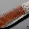 Kaj Embertsen Custom Knife Ironwood and Sole Authorship Mosaic Damascus Lockback - Image 5