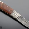 Kaj Embertsen Custom Knife Ironwood and Sole Authorship Mosaic Damascus Lockback