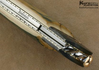Kaj Embretsen Custom Knife Sole Authorship Damascus "Jumbo" Lockback - Image 8