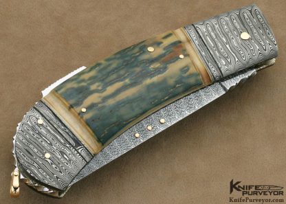 Kaj Embretsen Custom Knife Sole Authorship Damascus "Jumbo" Lockback - Image 3