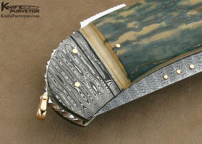 Kaj Embretsen Custom Knife Sole Authorship Damascus "Jumbo" Lockback - Image 4